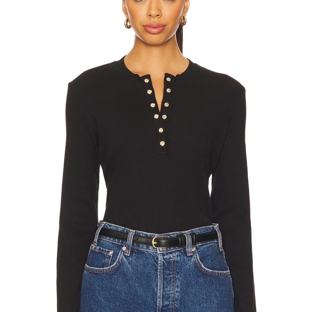 Anine Bing NWT Black Long Sleeve Alessia Top XS